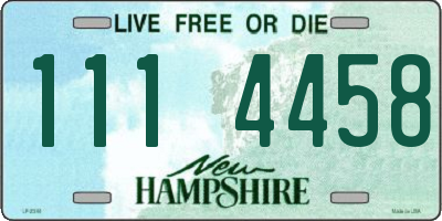 NH license plate 1114458