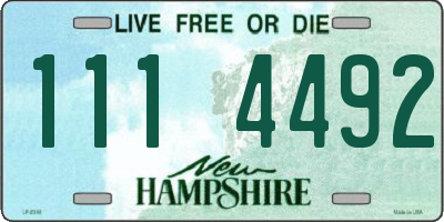 NH license plate 1114492