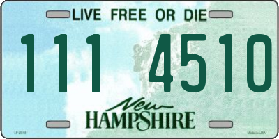 NH license plate 1114510