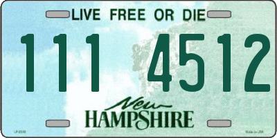 NH license plate 1114512