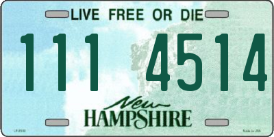 NH license plate 1114514