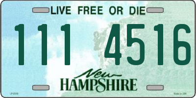 NH license plate 1114516