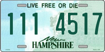 NH license plate 1114517