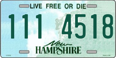 NH license plate 1114518