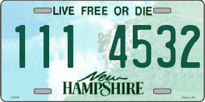 NH license plate 1114532