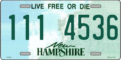 NH license plate 1114536