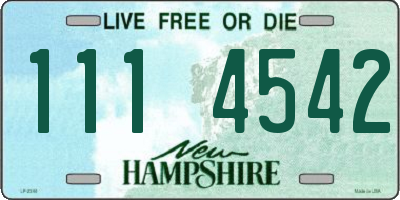 NH license plate 1114542