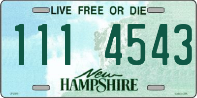 NH license plate 1114543