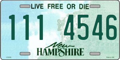 NH license plate 1114546