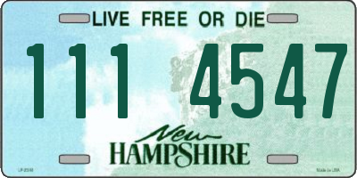NH license plate 1114547