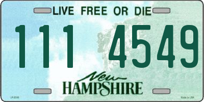 NH license plate 1114549