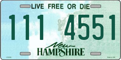 NH license plate 1114551