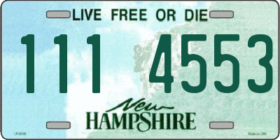 NH license plate 1114553