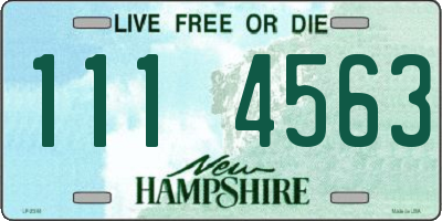 NH license plate 1114563