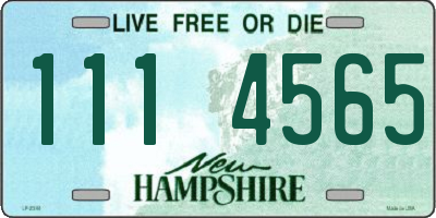 NH license plate 1114565