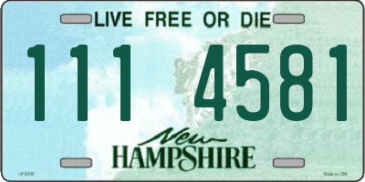 NH license plate 1114581