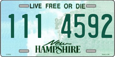 NH license plate 1114592