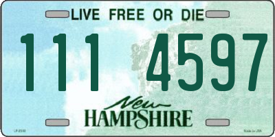NH license plate 1114597
