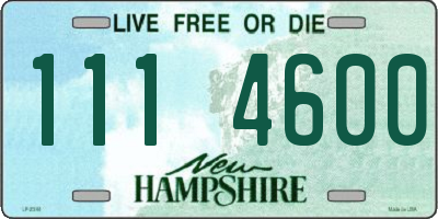 NH license plate 1114600