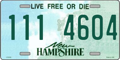 NH license plate 1114604