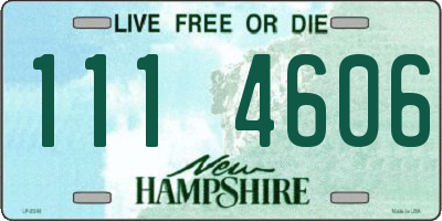 NH license plate 1114606