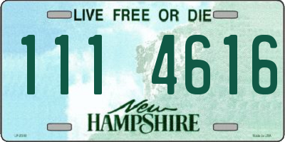 NH license plate 1114616