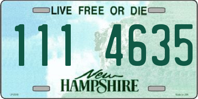 NH license plate 1114635