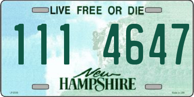 NH license plate 1114647
