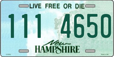NH license plate 1114650