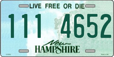 NH license plate 1114652