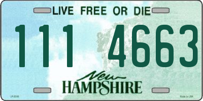NH license plate 1114663