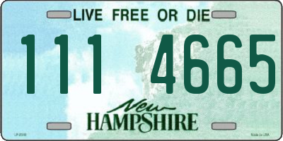 NH license plate 1114665