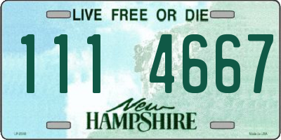NH license plate 1114667