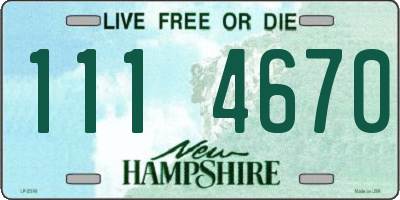 NH license plate 1114670