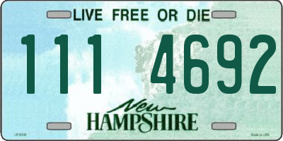 NH license plate 1114692