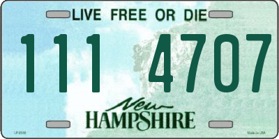 NH license plate 1114707