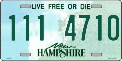 NH license plate 1114710