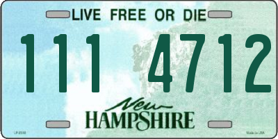 NH license plate 1114712
