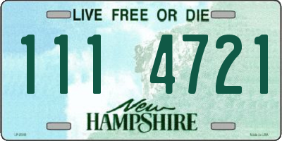 NH license plate 1114721