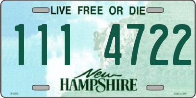 NH license plate 1114722