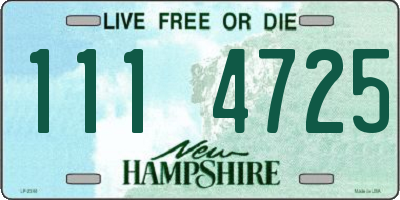 NH license plate 1114725