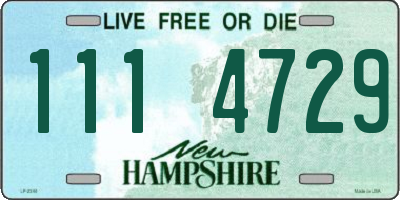 NH license plate 1114729