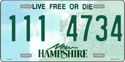 NH license plate 1114734