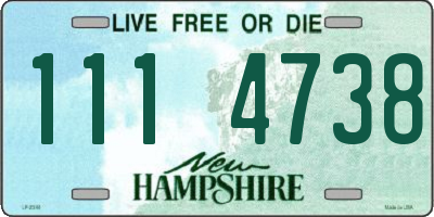 NH license plate 1114738