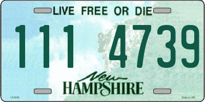 NH license plate 1114739