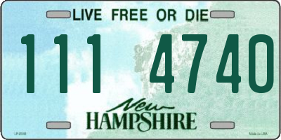 NH license plate 1114740