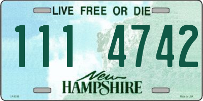 NH license plate 1114742