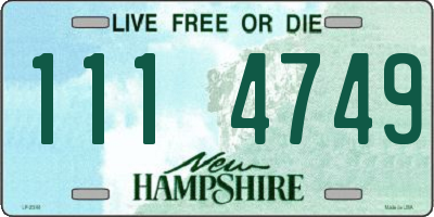 NH license plate 1114749