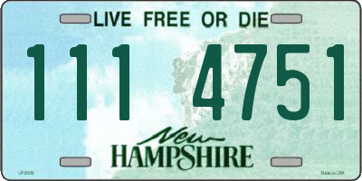 NH license plate 1114751