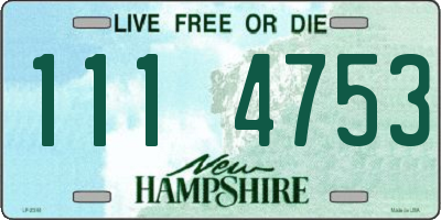 NH license plate 1114753